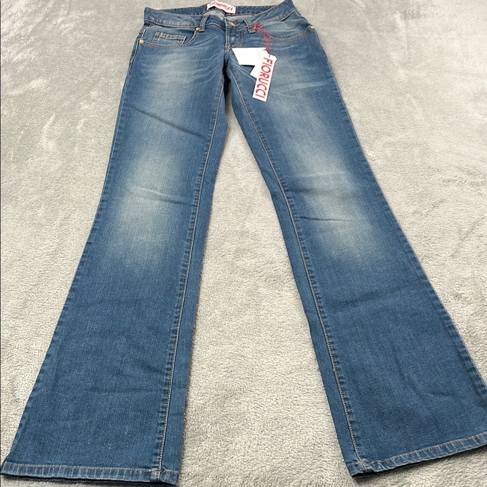 NEW Fiorucci 26, 2 Light Blue Wash 90s Y2k Flare Low Rise Denim Women's Jeansβ